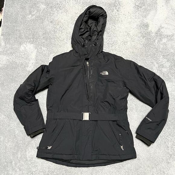 THE North Face Coat Womens Medium Goose Down Puffer Parka Hyvent Belted - Picture 1 of 10